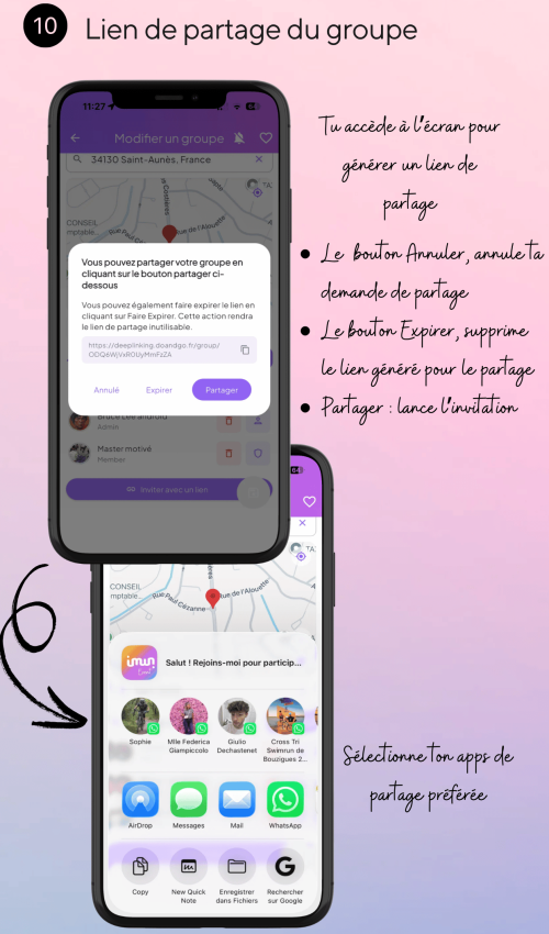 10 lien de partage