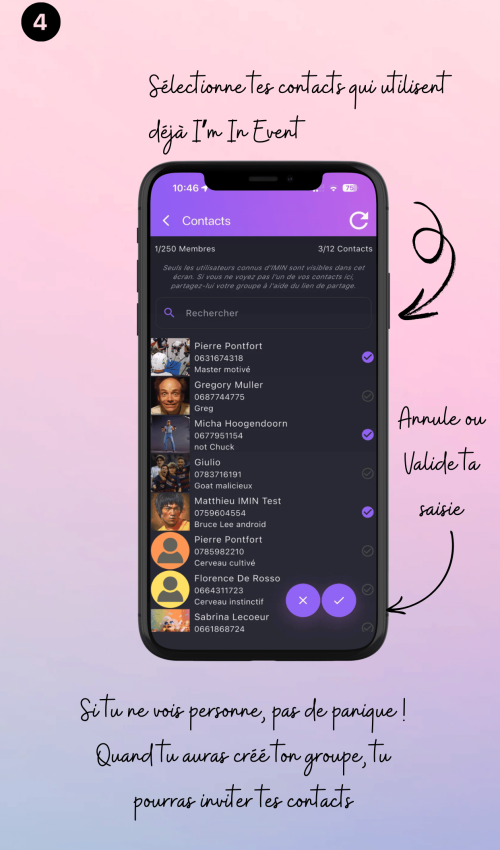 4 Invite des contacts