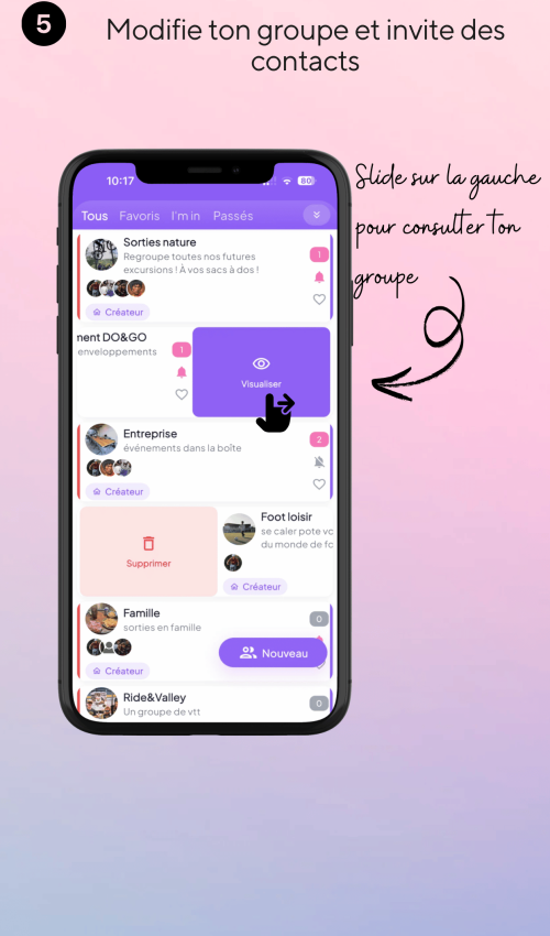 5 visualiser le nouveau groupe
