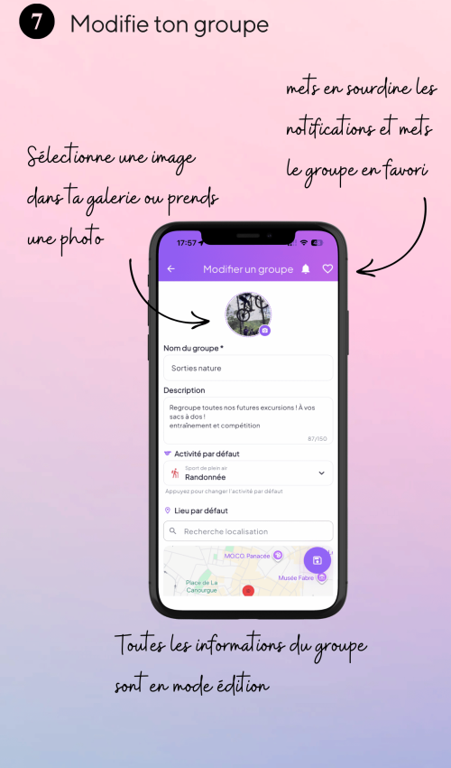 7 modifie ton groupe
